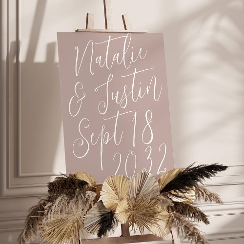 Oversized Calligraphy Script Wedding Welcome Sign