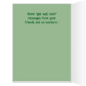 OVERSIZED CARD/GET WELL /FUCHSIA-COLORED PEONY
