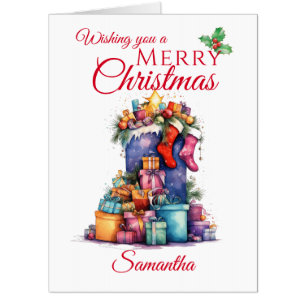 Oversized Christmas Sack and Gifts Card