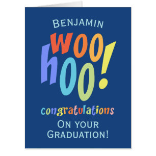 Oversized Colorful Graduation Congratulations Card