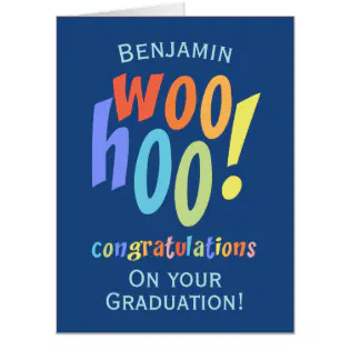 Oversized Colorful Graduation Congratulations Card