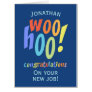 Oversized Colorful New Job Congratulations Card