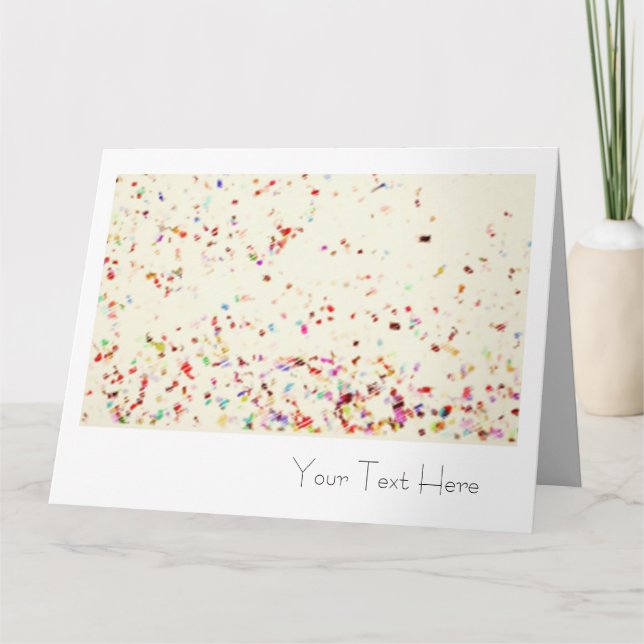 Oversized Confetti Art Blank All Occasion Card (Front)
