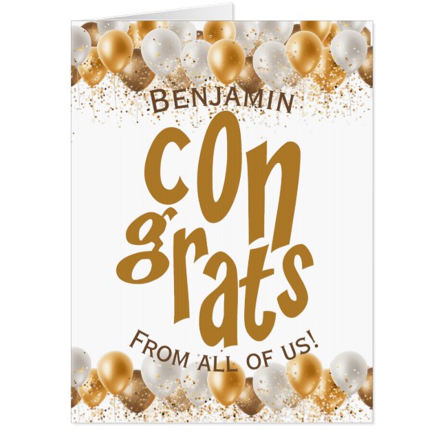 Oversized Congratulations From All Of Us Card (Front)