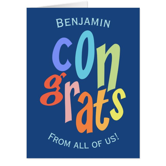 Oversized Congratulations From All Of Us Card (Front)