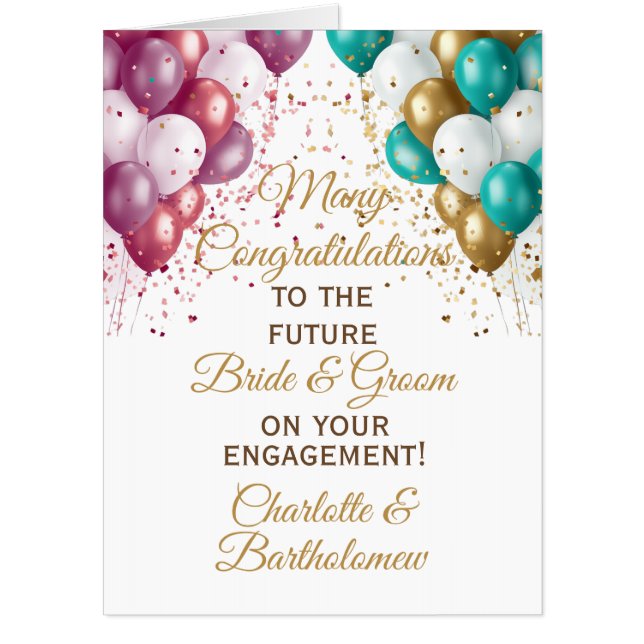 Oversized Engagement Congratulations Card (Front)