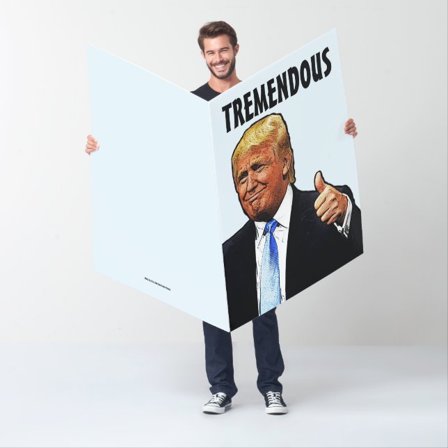 OVERSIZED HUGE DONALD TRUMP BIRTHDAY GREETING CARD (In Situ)