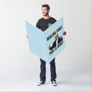 OVERSIZED HUGE DONALD TRUMP GET WELL CARD