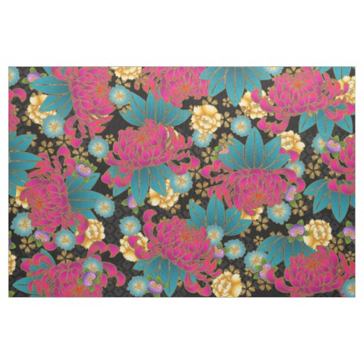 Oversized Japanese print kimono style fabric