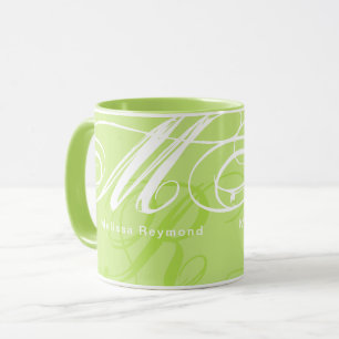 Oversized Monogram Printed-All-Over Lime Mug