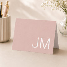 Oversized Monogrammed Initials Blush Pink Folded