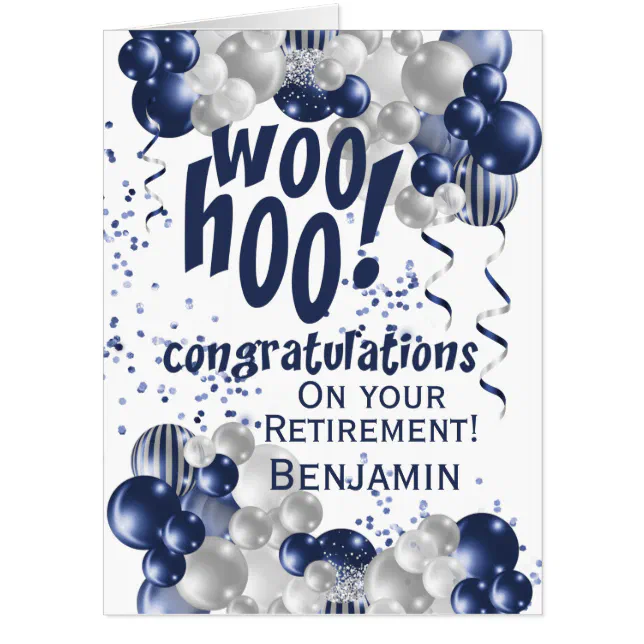 Oversized Navy Retirement Congratulations Card | Zazzle