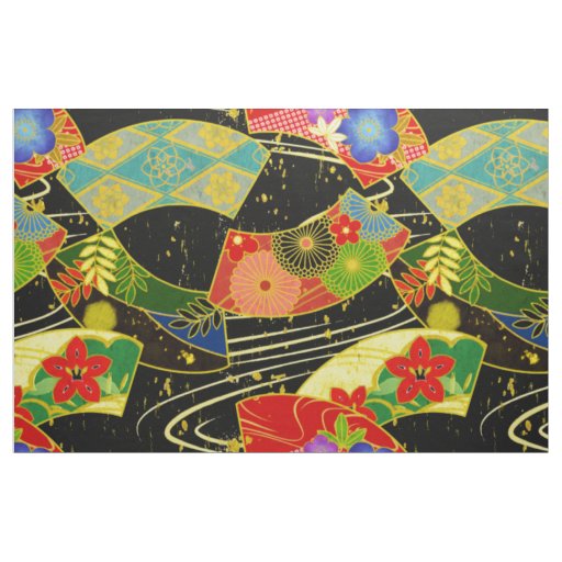 Oversized pattern kimono Japanese fabric