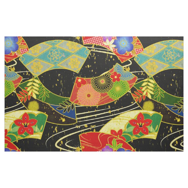 Oversized pattern kimono Japanese fabric (Fat Quarter)