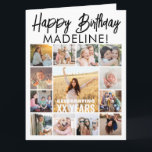 Oversized Photo Collage Happy Birthday Folded Card<br><div class="desc">Send big happy birthday wishes with an oversized 8.5"x11" photo collage personalized name folded greeting card. All of the pictures and wording on this template are simple to customize. The colors and font styles are also easy to change with the Zazzle Design Editor tool. Create your own unique keepsake gift...</div>