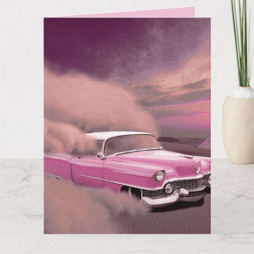 OVERSIZED RETRO PINK CADDY GREETING CARDS