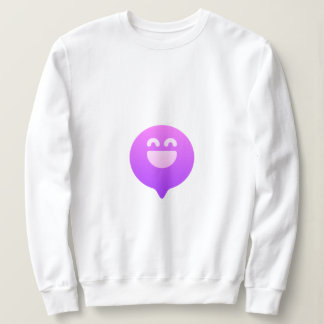 Oversized Smiling Face Sweatshirt | Happy Face Cre