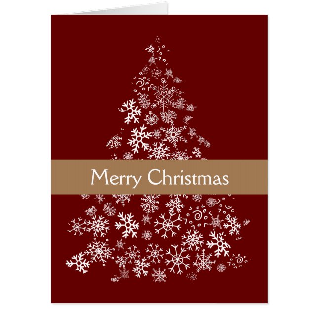 Oversized Snowflakes Christmas Card (Front)