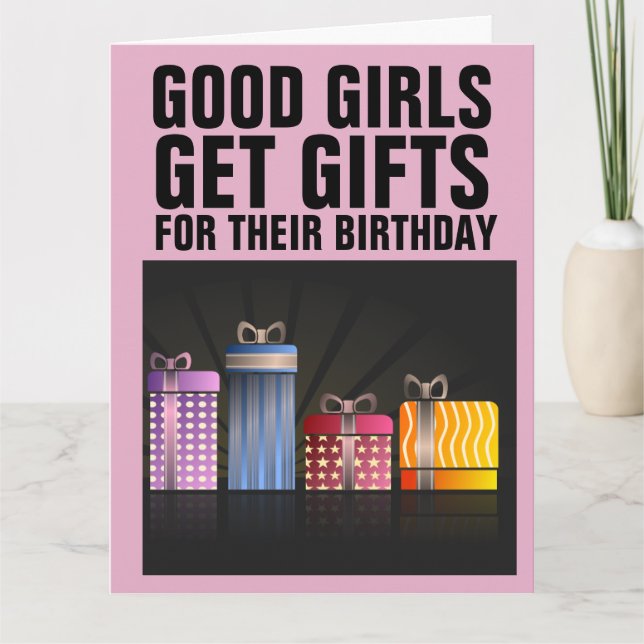 oversized SPANKING PADDLING BIRTHDAY CARDS FOR HER (Front)