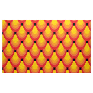 Oversized stylish 70s retro mod fabric