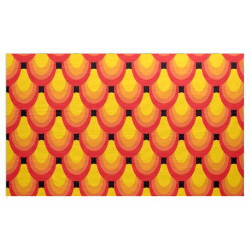 Oversized stylish 70s retro mod fabric