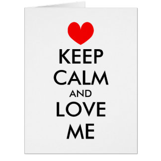 Oversized Valentines Day card | Keep calm and love