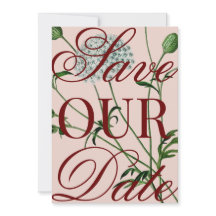 Oversized Vintage Floral Save The Date
