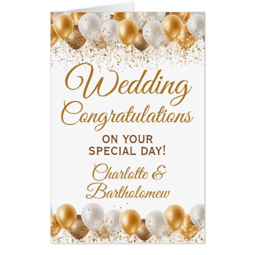 Oversized Wedding Day Congratulations Card