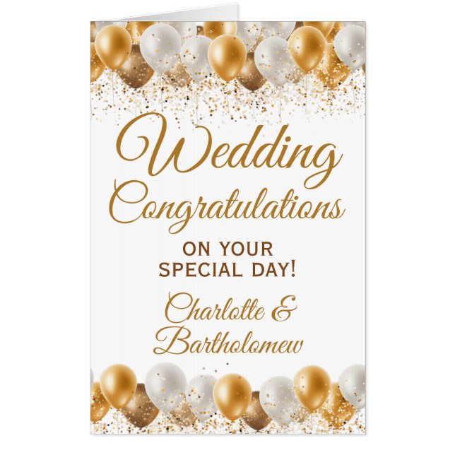 Oversized Wedding Day Congratulations Card (Front)