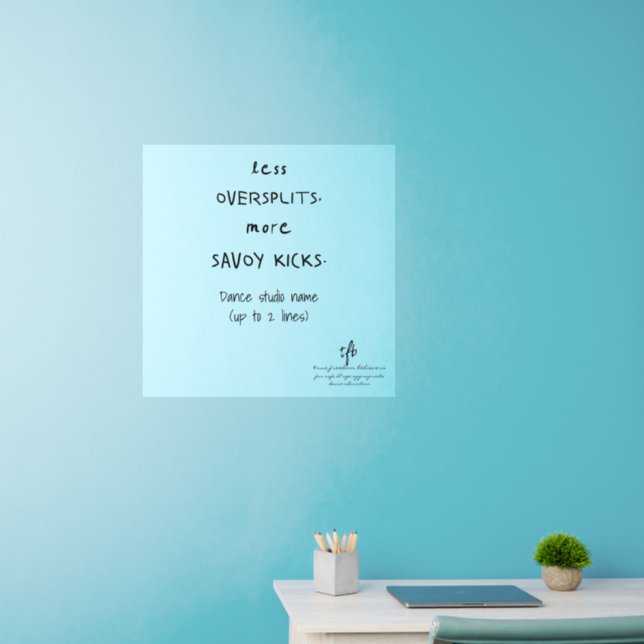 Oversplits vs. Savoy Kicks Studio Semi-Trans Wall Decal (Home Office)