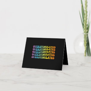 Overstimulated ADHD Awareness Flag Neurodivergent Letterpress Thank You Card