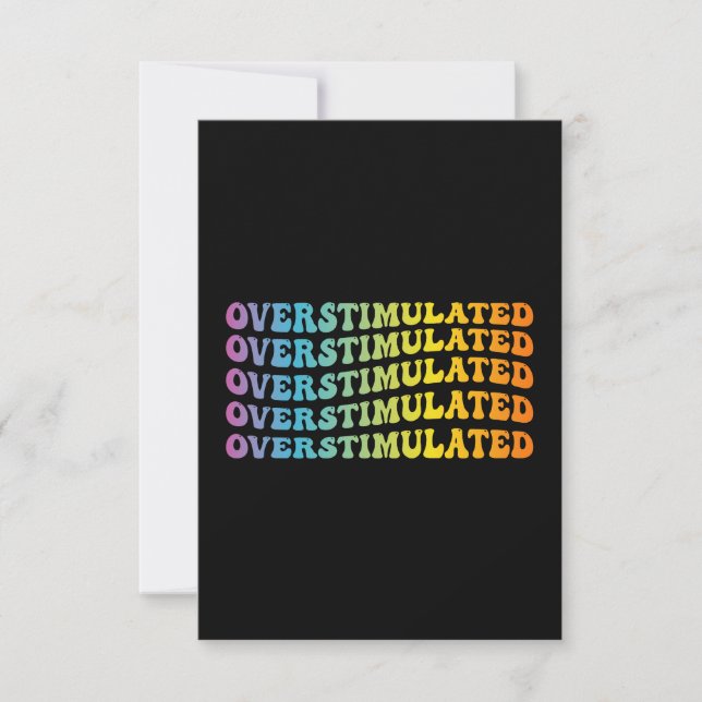 Overstimulated ADHD Awareness Flag Neurodivergent  Thank You Card (Front)