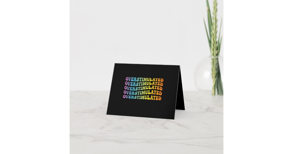 Overstimulated ADHD Awareness Flag Neurodivergent Thank You Card | Zazzle
