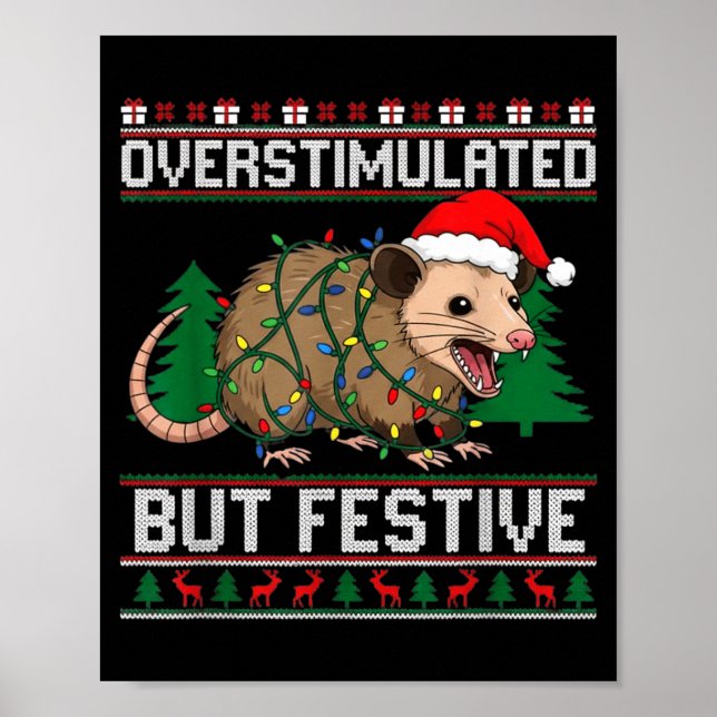 Overstimulated But Festive Ssum Christmas Pajamas  Poster (Front)