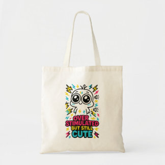 Overstimulated But Still Cute – Sensory Overload H Tote Bag