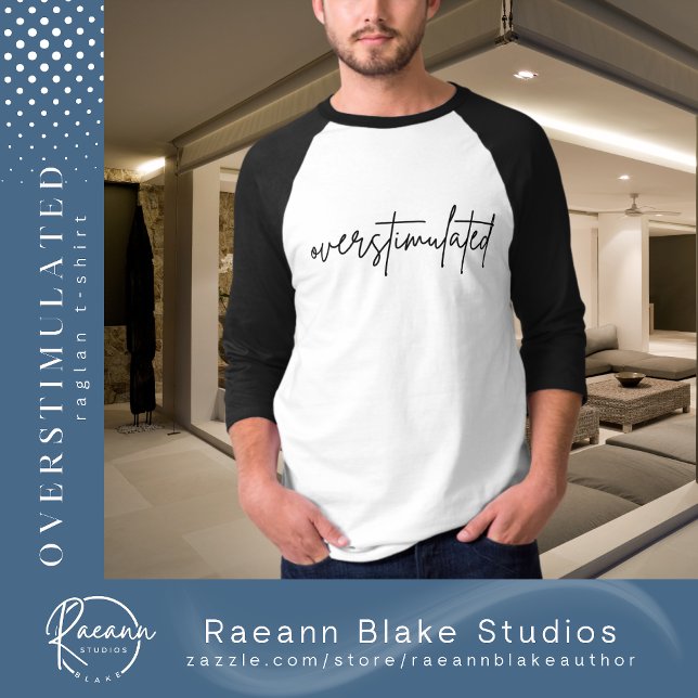 Overstimulated Mental Health Raglan T-Shirt (Creator Uploaded)