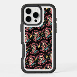 Overstimulated Moms Club Skull Messy Mom Life iPhone 16 Pro Max Case