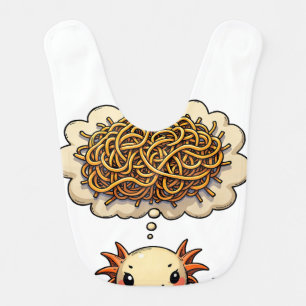 Overthink This Axolotl Funny Quote Burnt Sienna No Baby Bib