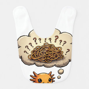 Overthink This Axolotl Sticker Introvert Funny Bur Baby Bib