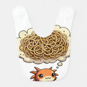 Overthink This Funny Quote Axolotl Introvert T-Shi Baby Bib