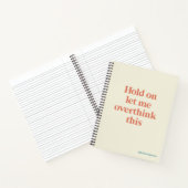 Overthink This Funny Quote | Burnt Sienna Notebook (Inside)