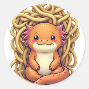 Overthink This Introvert Axolotl Funny Sticker Art