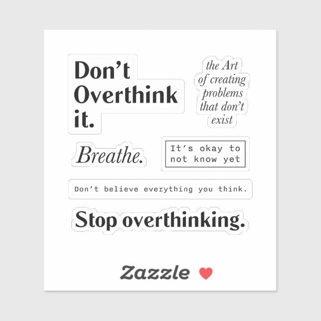 Overthinker quotes sticker (Sheet)