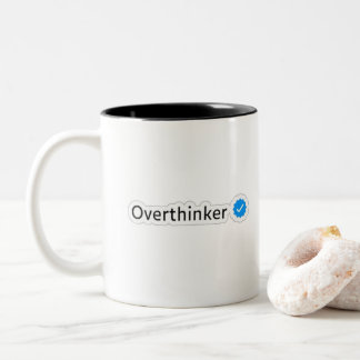 overthinker Two-Tone coffee mug
