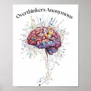 Overthinkers Anonymous – Thought Spiral HQ Poster