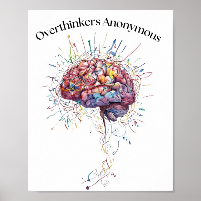 Overthinkers Anonymous – Thought Spiral HQ Poster (Front)