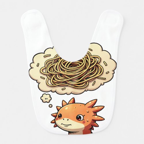 Overthinking Axolotl Introvert Humor Burnt Sienna Baby Bib
