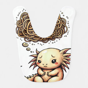 Overthinking Axolotl Introvert Humor Funny Quote A Baby Bib
