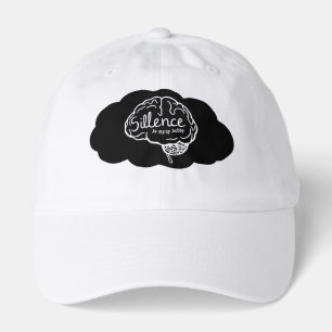 Overthinking Brain Cartoon Mental Health Art Hat