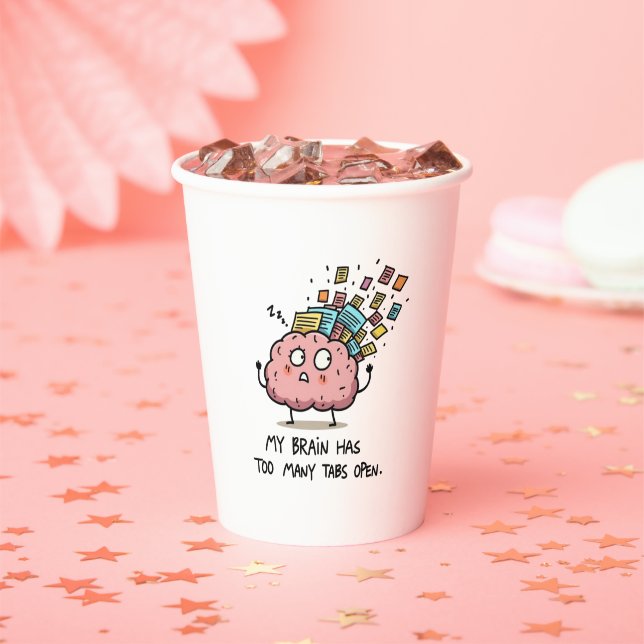 Overthinking Brain Paper Cup (Insitu)